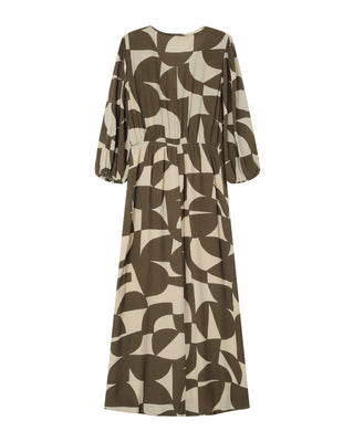 ROBE LONGUE OLIVE SHELLY