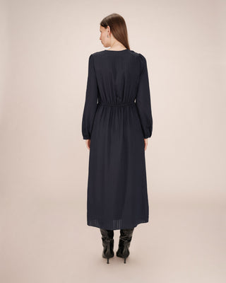 ROBE LONGUE MARINE SHIRLEY