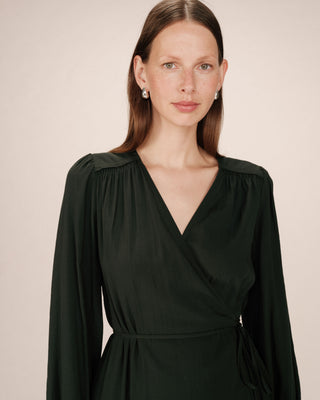 ROBE LONGUE VERT FORET SEYCHELLES