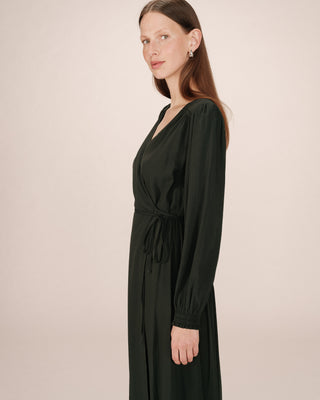 ROBE LONGUE VERT FORET SEYCHELLES