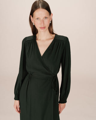 ROBE LONGUE VERT FORET SEYCHELLES