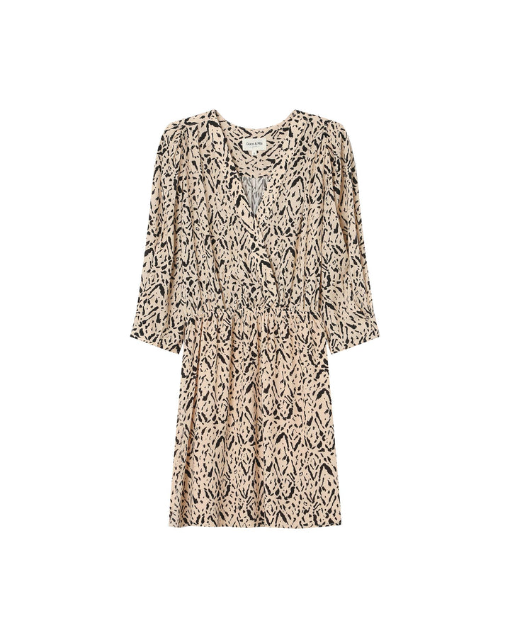 Robe courte imprimée vanille Suzie