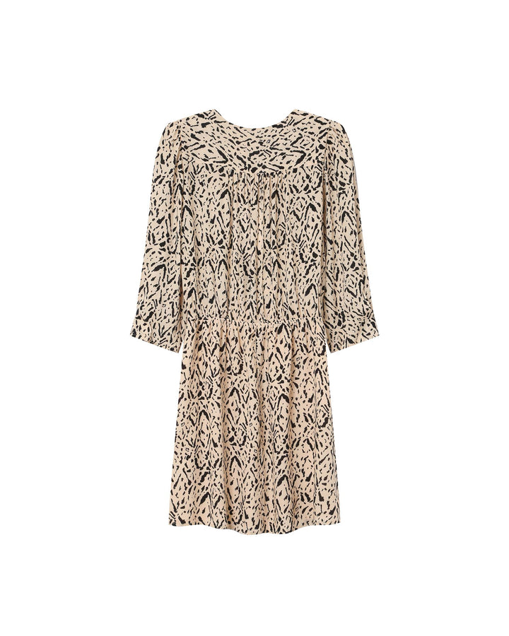 Robe courte imprimée vanille Suzie