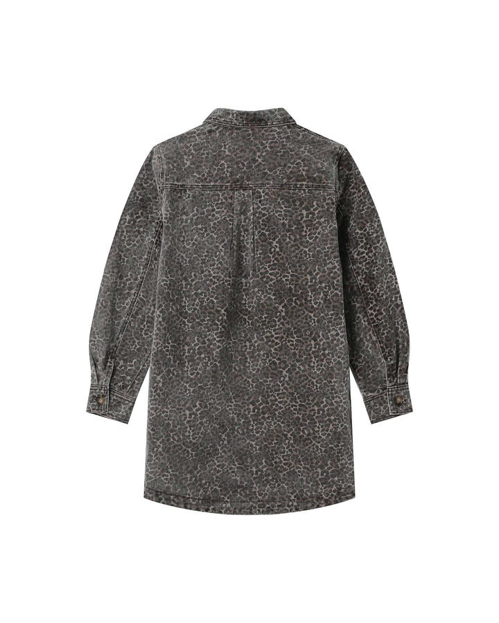 Short printed dress leopard Sally