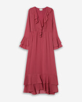 Airy long ruffled dress blush Samira