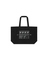 Printed tote bag black Sesame