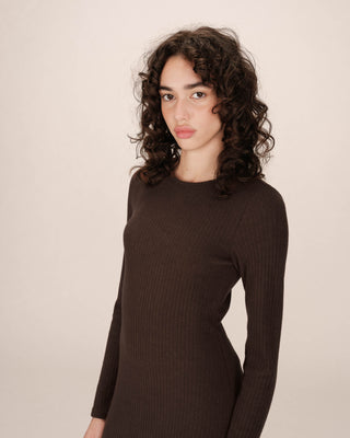 ROBE LONGUE CHOCOLAT SORINA