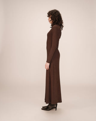 ROBE LONGUE CHOCOLAT SORINA