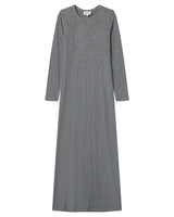 Robe longue côtelée gris Sorina