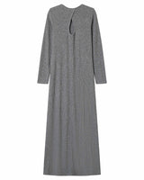 Robe longue côtelée gris Sorina