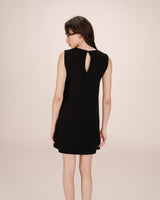 Short tailored dress black Sarah