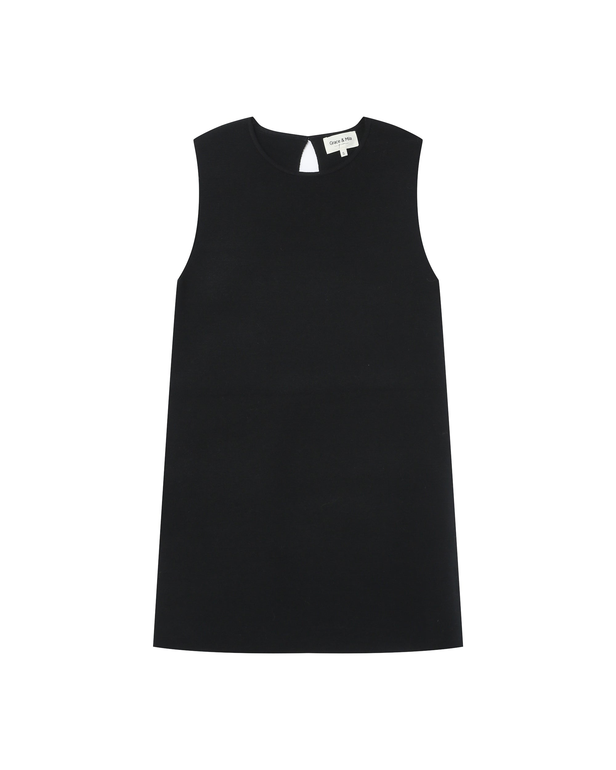 Short tailored dress black Sarah