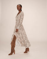 Robe longue abstraite vanille Soisson