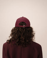 Casquette avec logo bordeaux Slimane