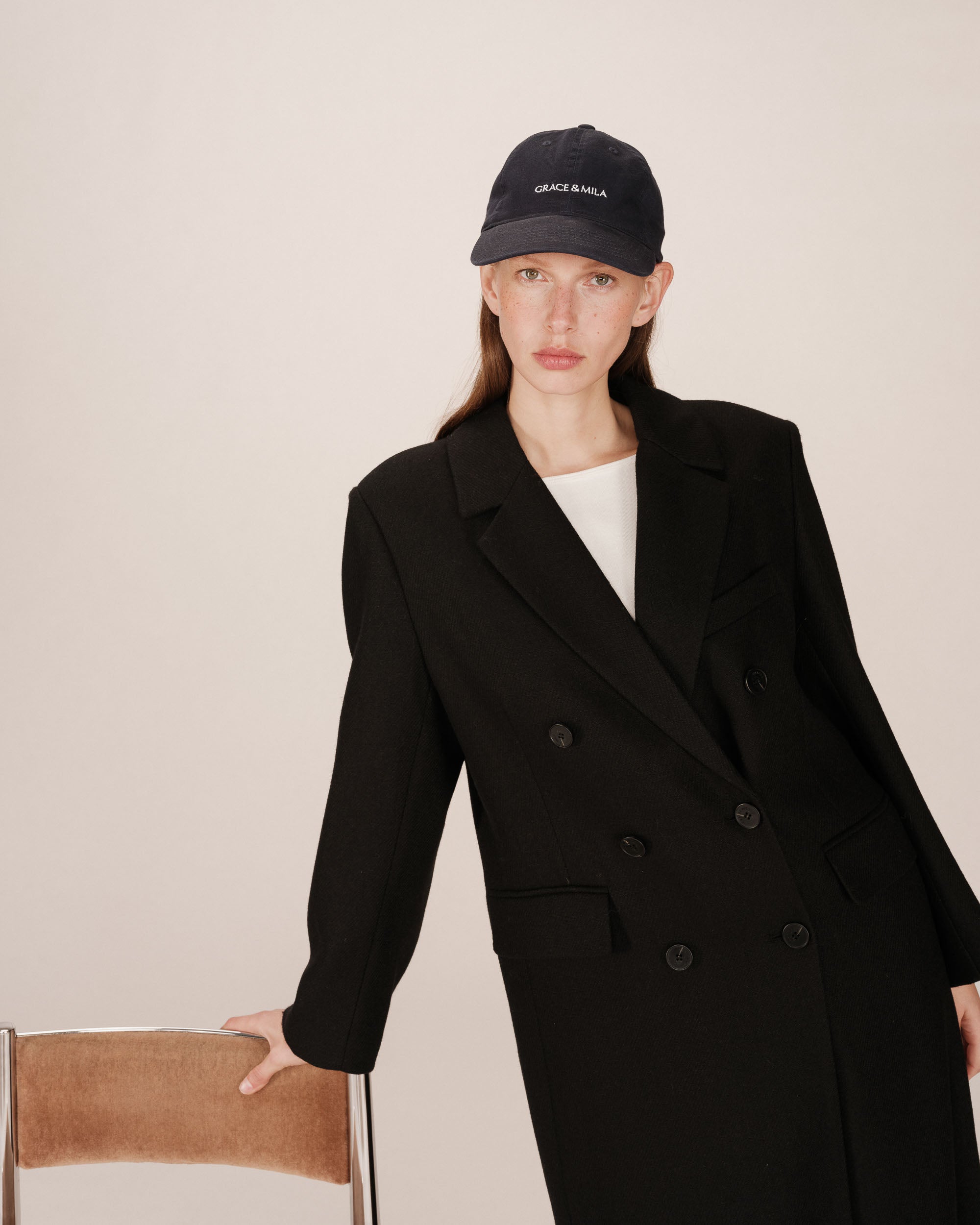 Casquette avec logo marine Slimane