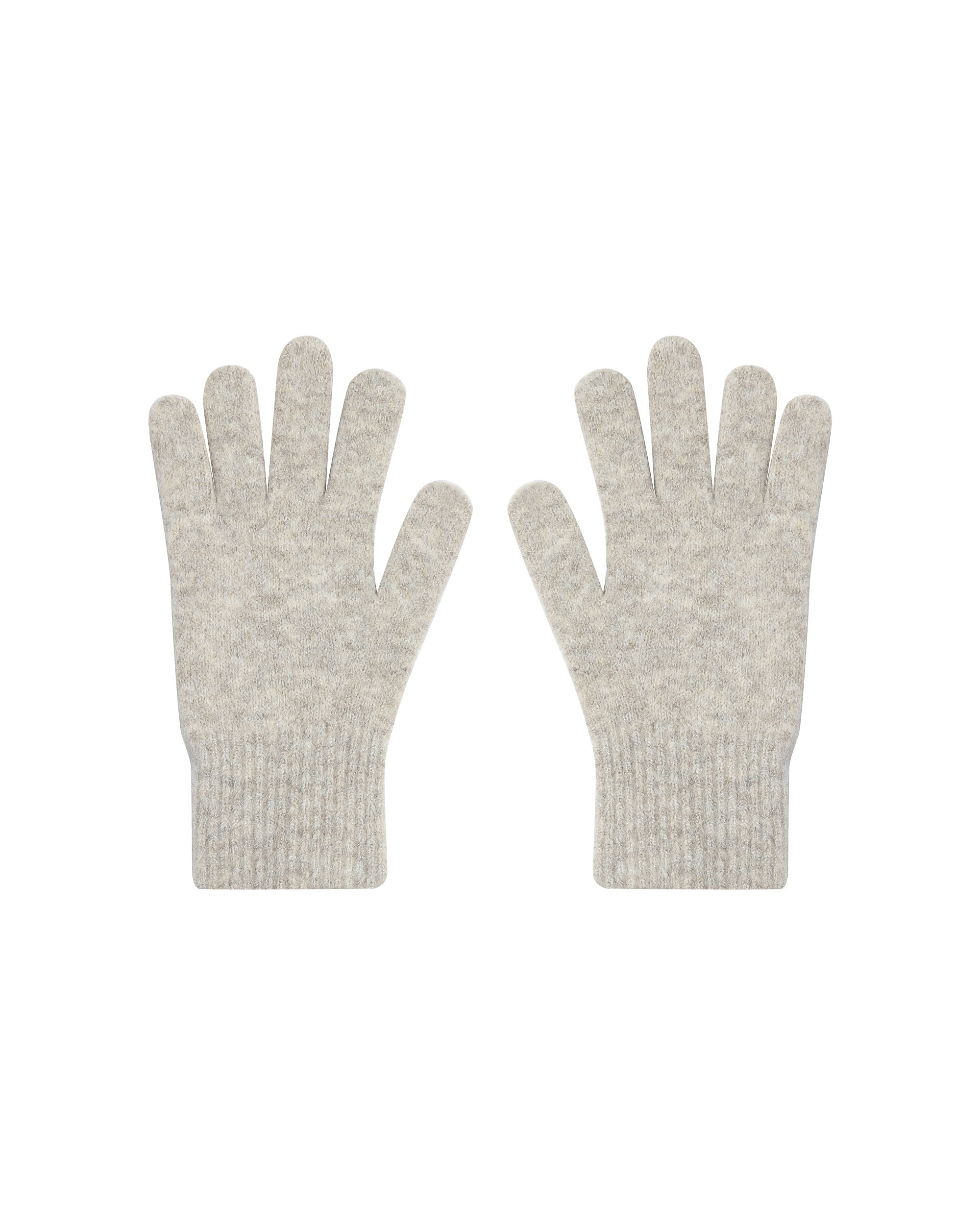 Knitted mittens beige Safe
