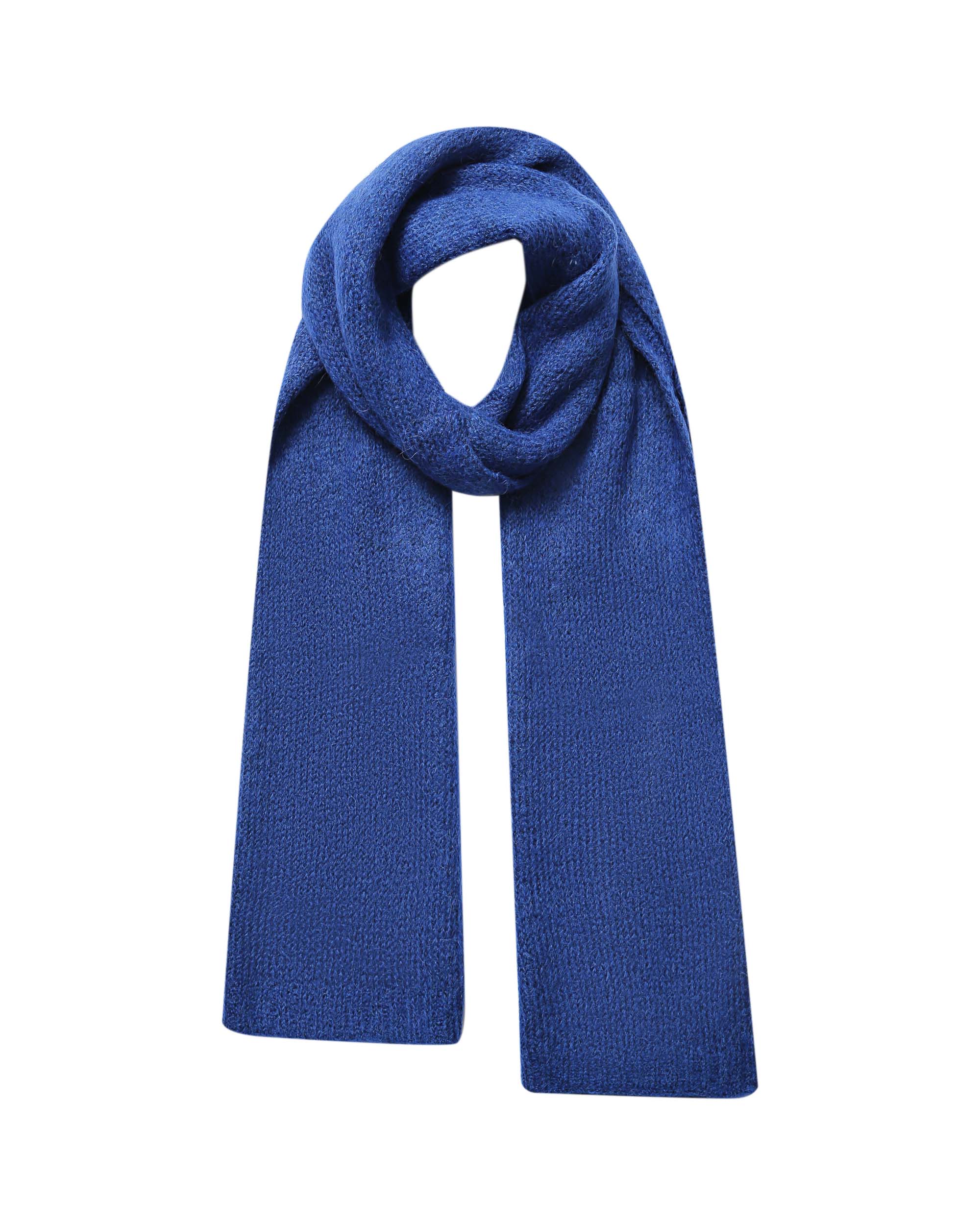 Wool scarf cobalt blue Saldana