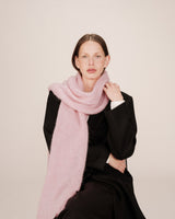 Echarpe en laine cristal rose Saldana