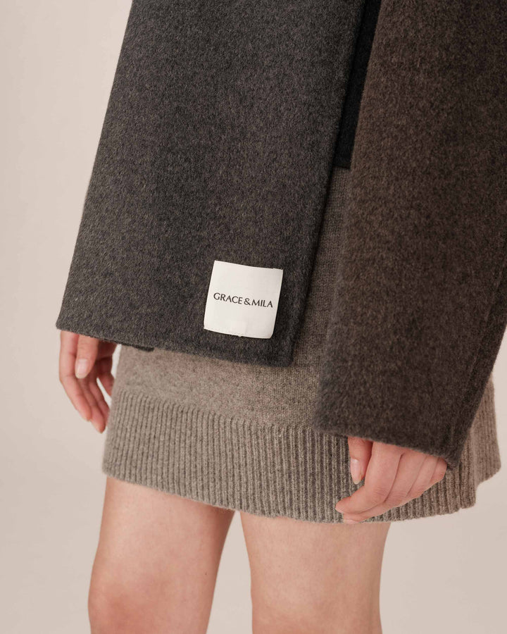Echarpe en laine anthracite Siley