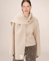 Wool scarf greige Siley