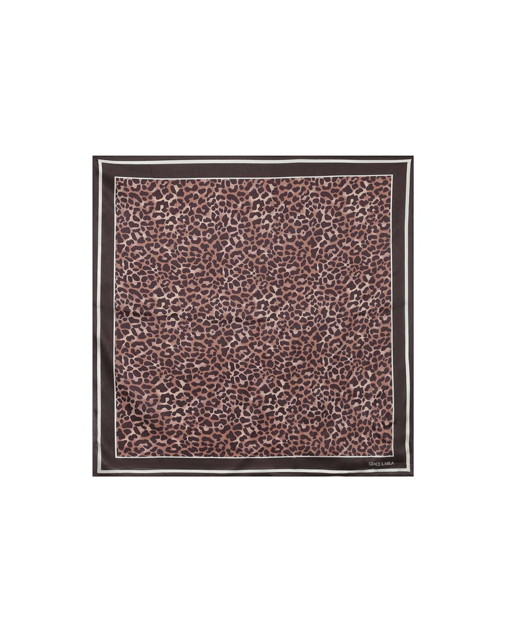 Foulard en soie leopard Septembre