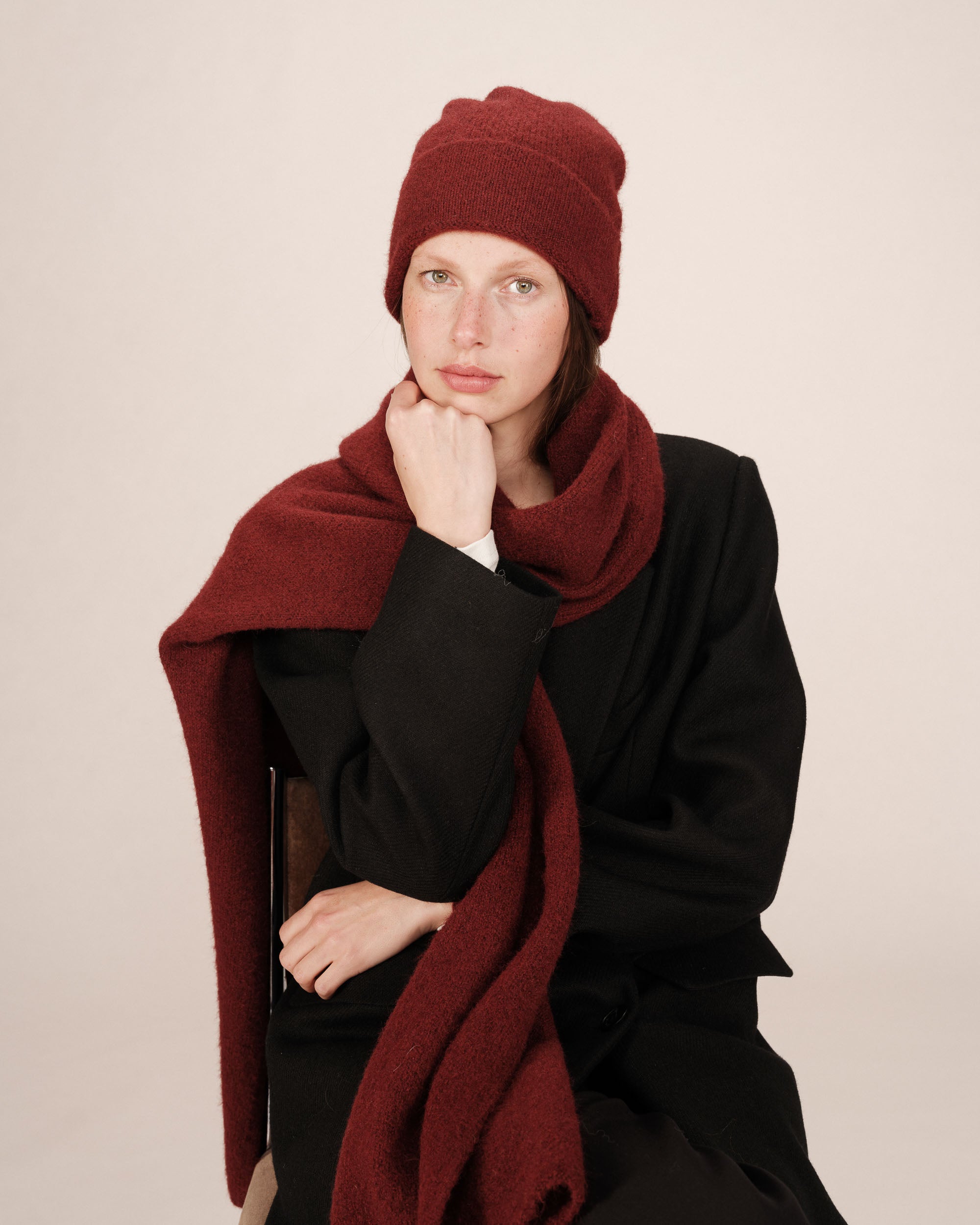 Knit beanie burgundy Sanfrancisco