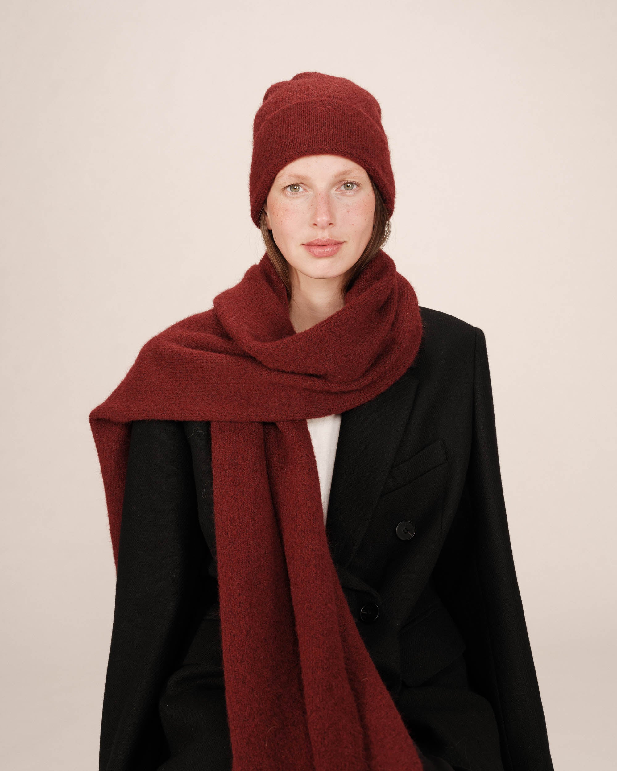 Knit beanie burgundy Sanfrancisco