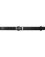Ceinture en cuir lisse noir Silver