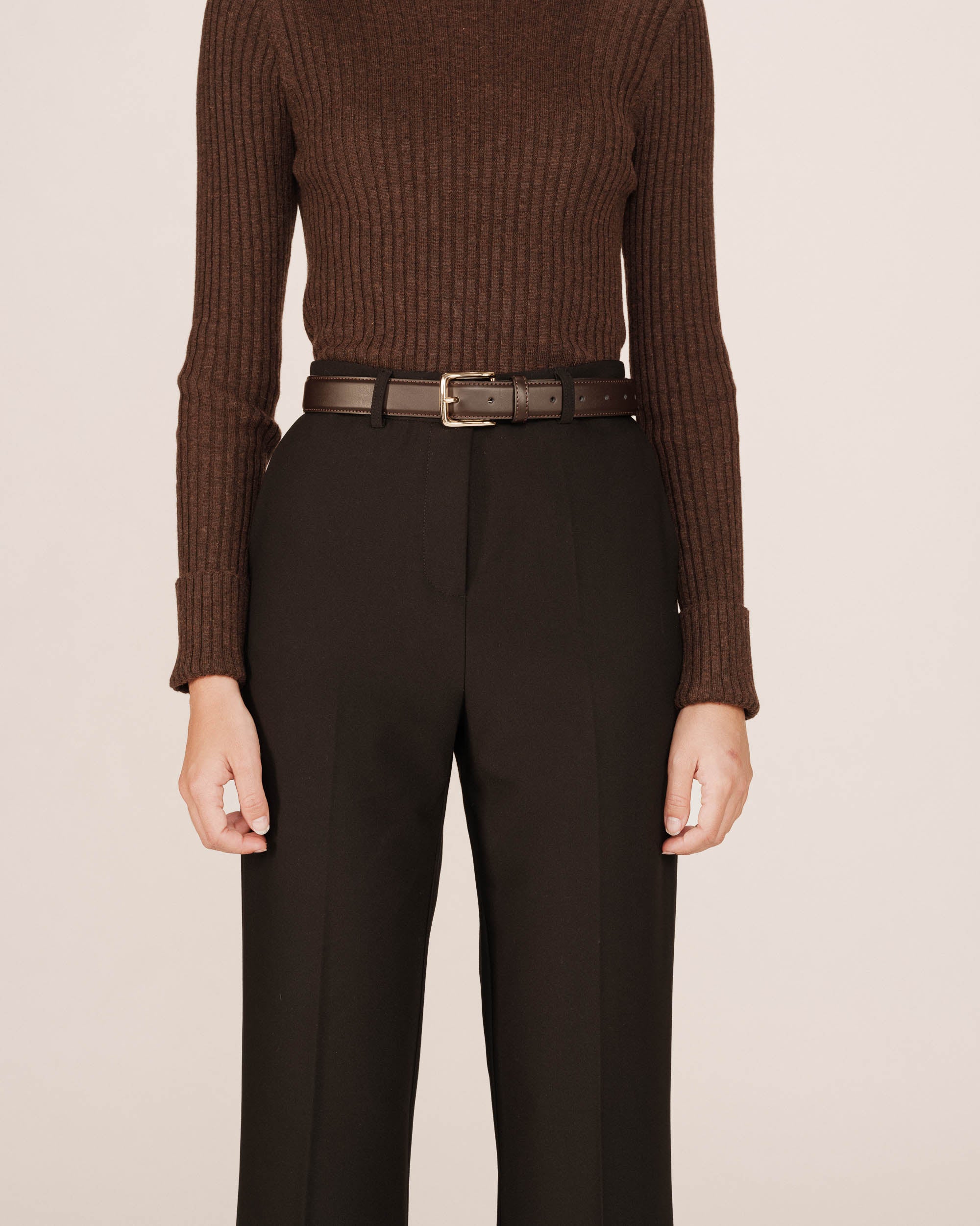 Ceinture simili cuir chocolat Sonatine