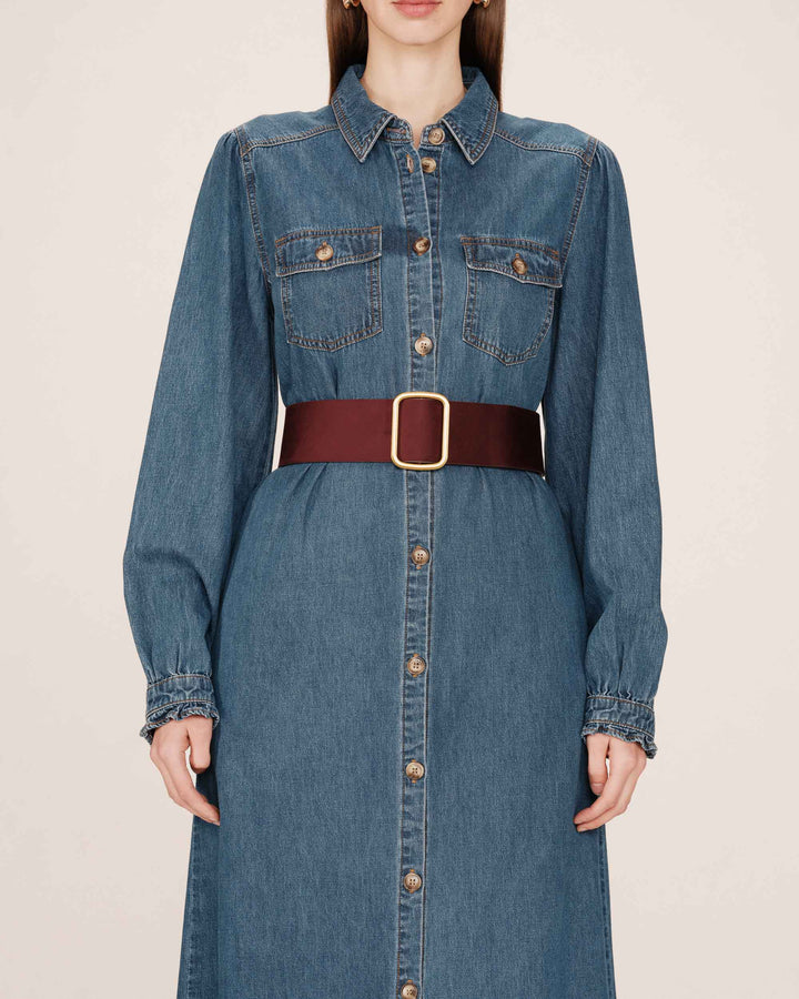 Ceinture en suedine prune Nelsie