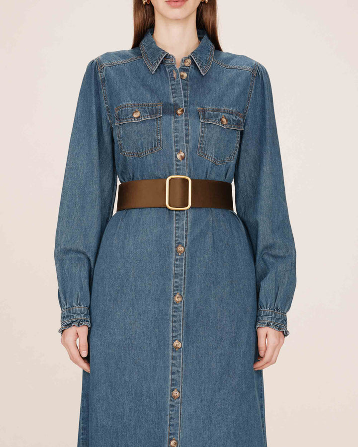 Ceinture en suedine vert foret Nelsie