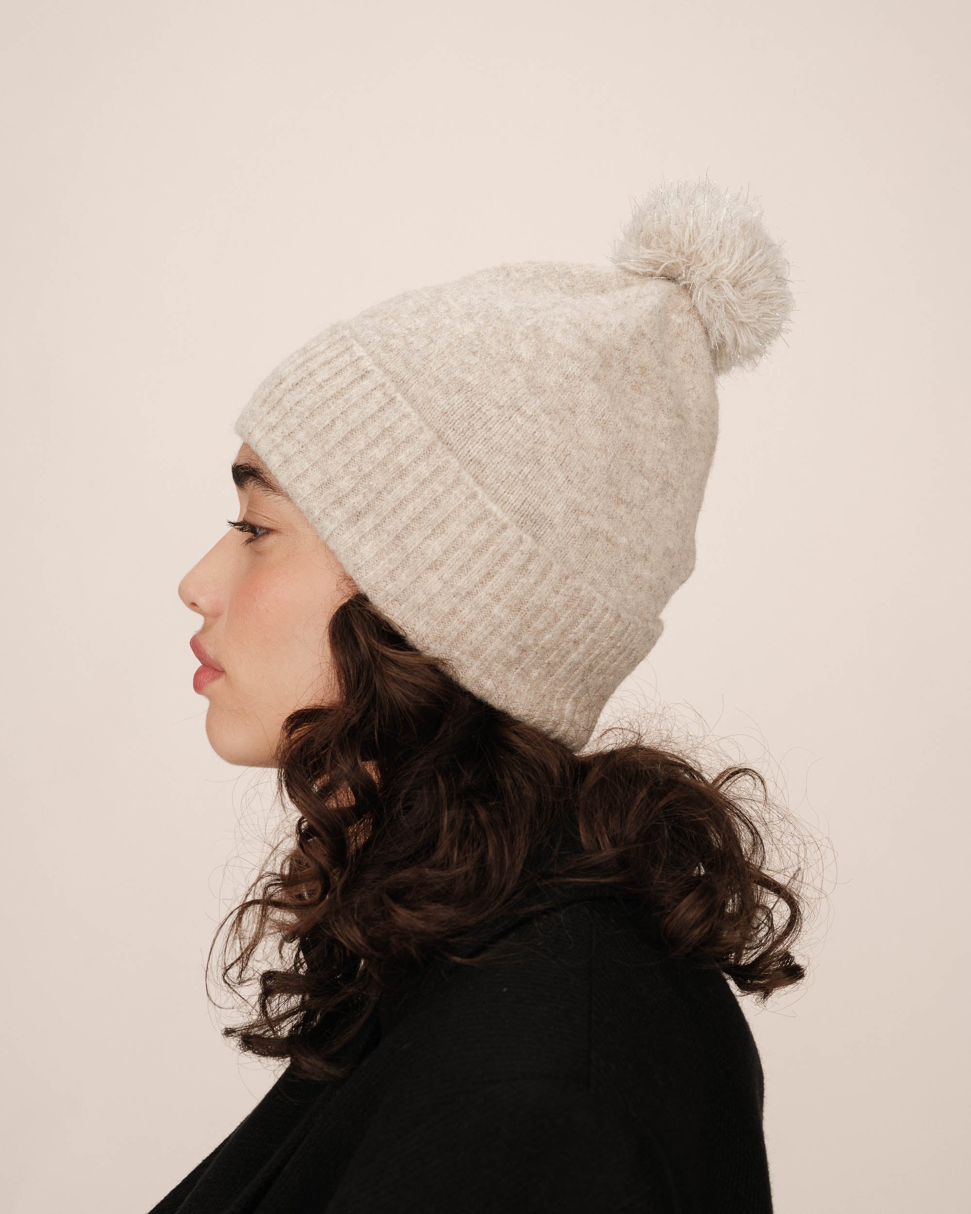 Knit beanie beige Salambo