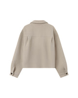 Veste boxy en laine greige Novembre