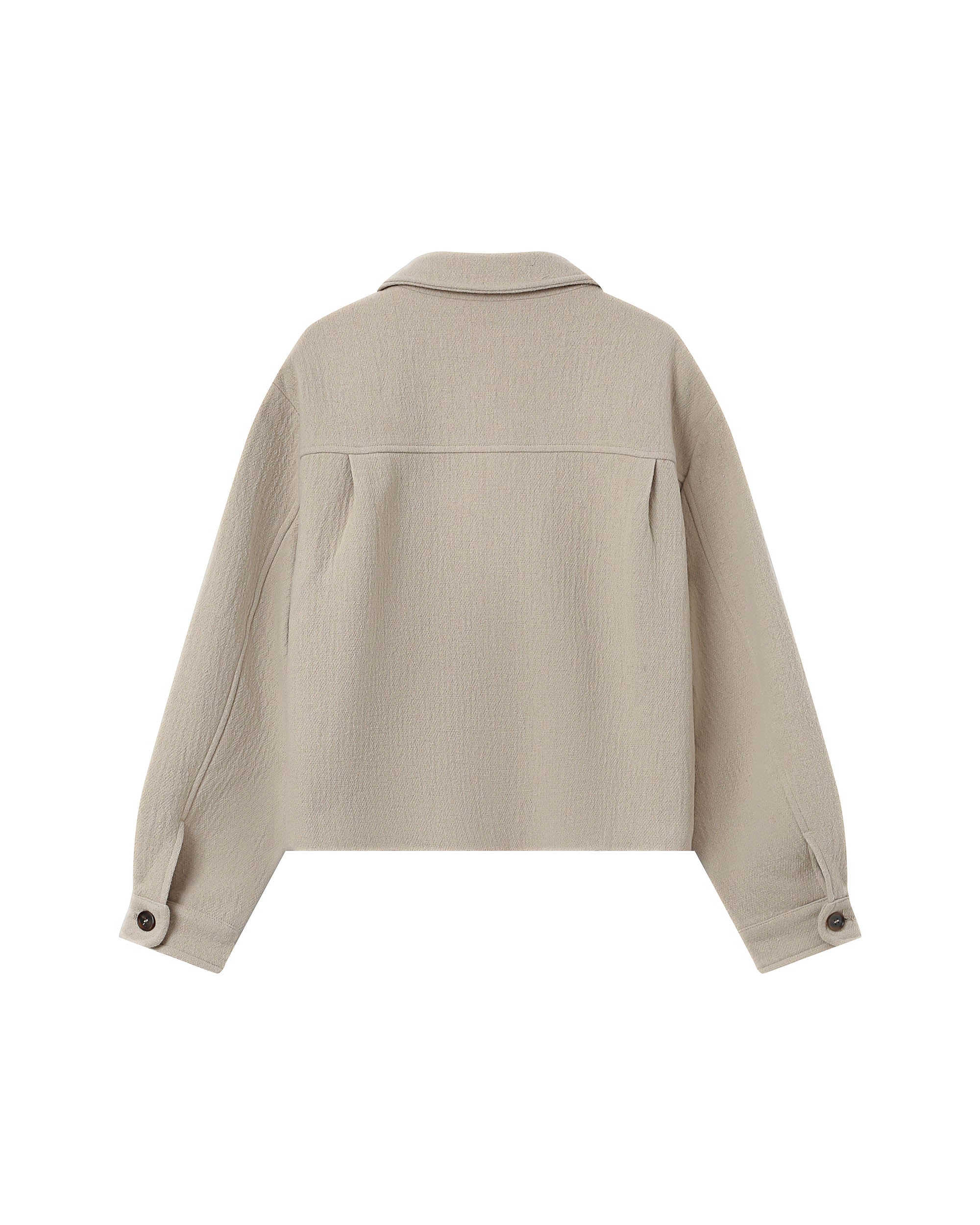 Veste boxy en laine greige Novembre