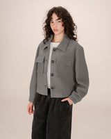 Wool boxy jacket gray Novembre