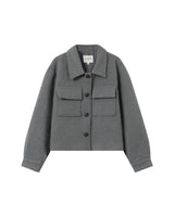 Wool boxy jacket gray Novembre