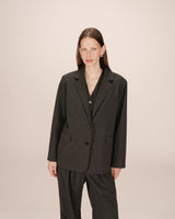 Straight striped blazer anthracite Silly