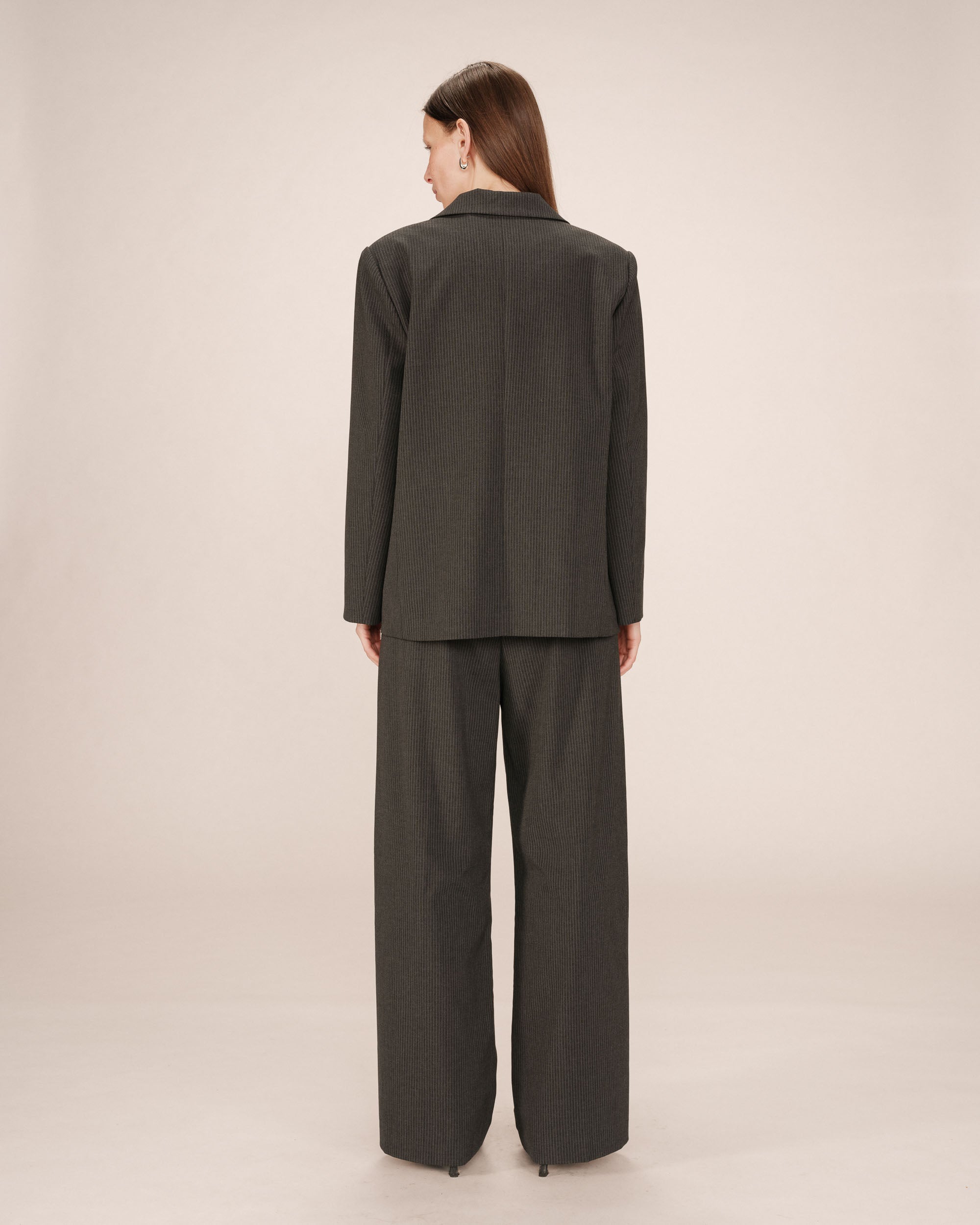 Straight striped blazer anthracite Silly