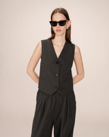 Striped waistcoat anthracite Sister