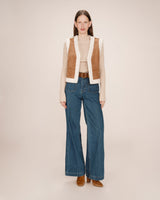 Suede and shearling jacket camel Sohen