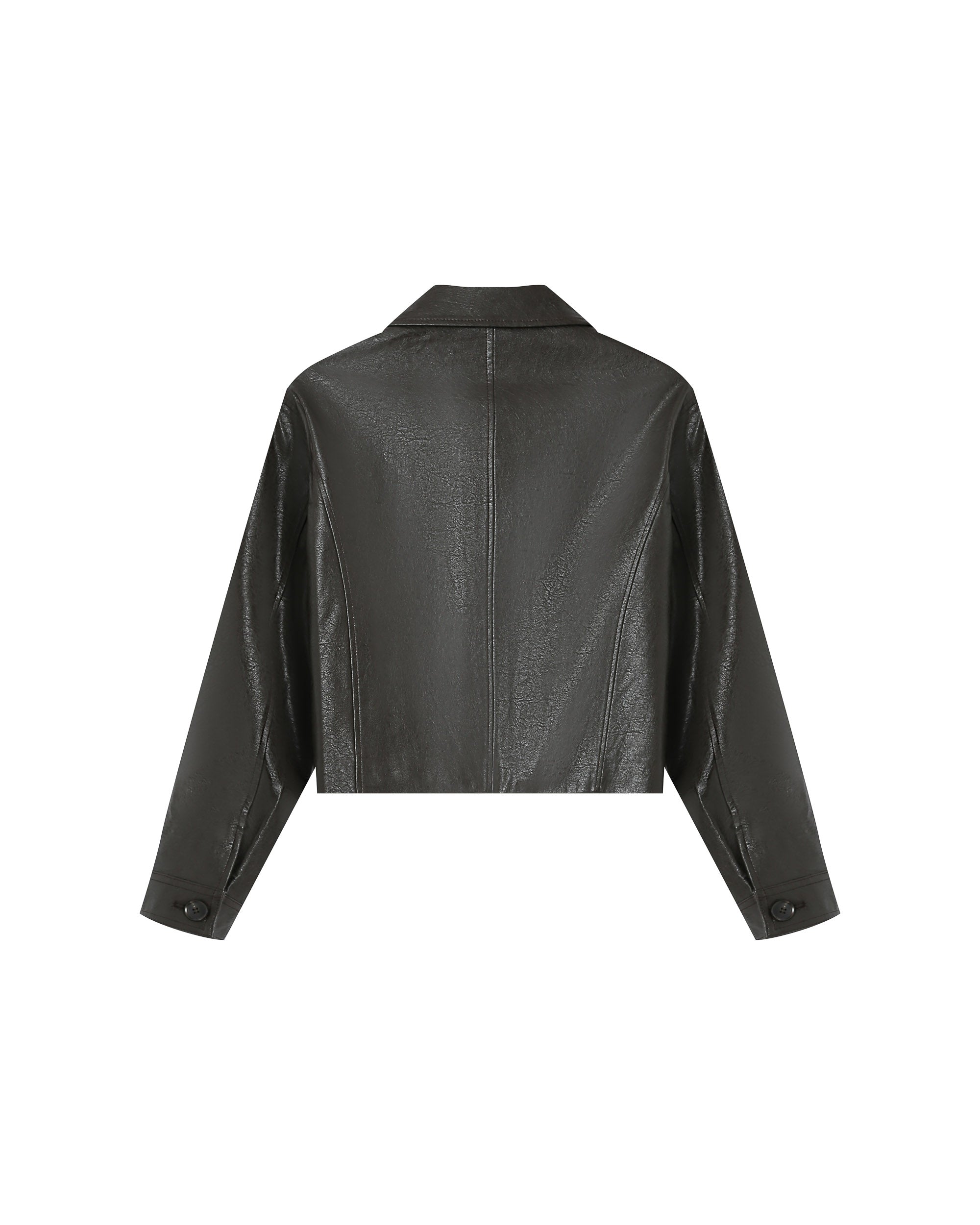 Faux leather jacket chocolatee Solange
