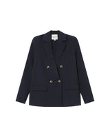 Blazer croise droit marine Sureau