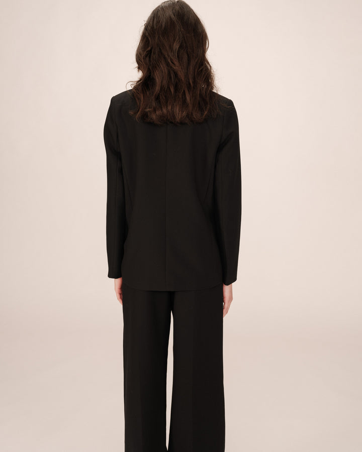 Blazer croise droit noir Sureau