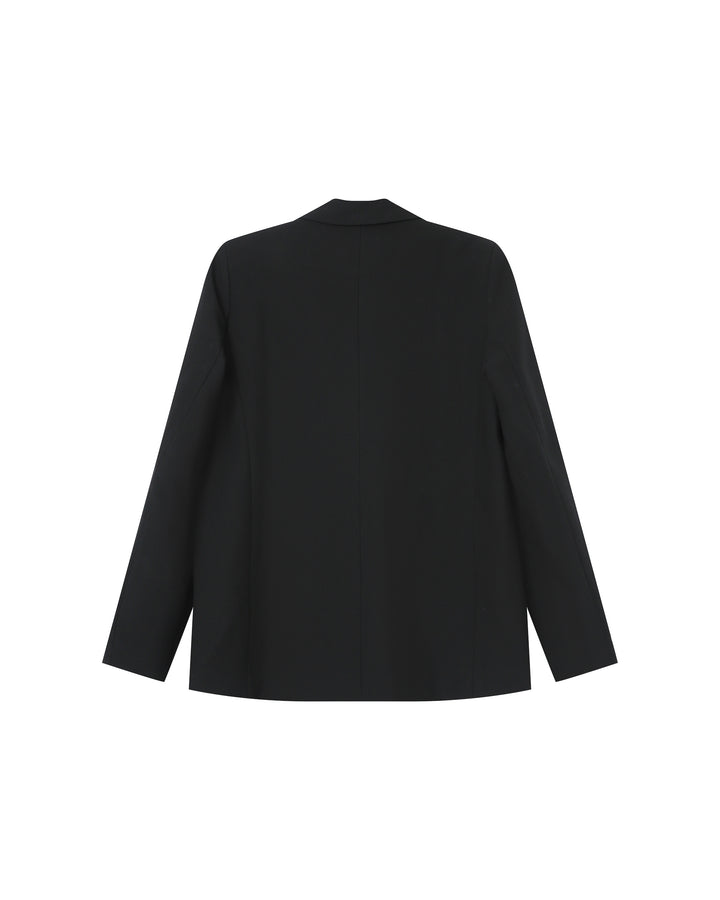 Blazer croise droit noir Sureau
