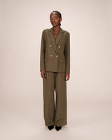 Blazer croise droit vert foret Sureau