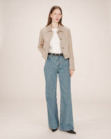Veste en suedine greige Sullivan