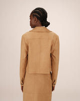 Suede-look jacket ocher Sullivan