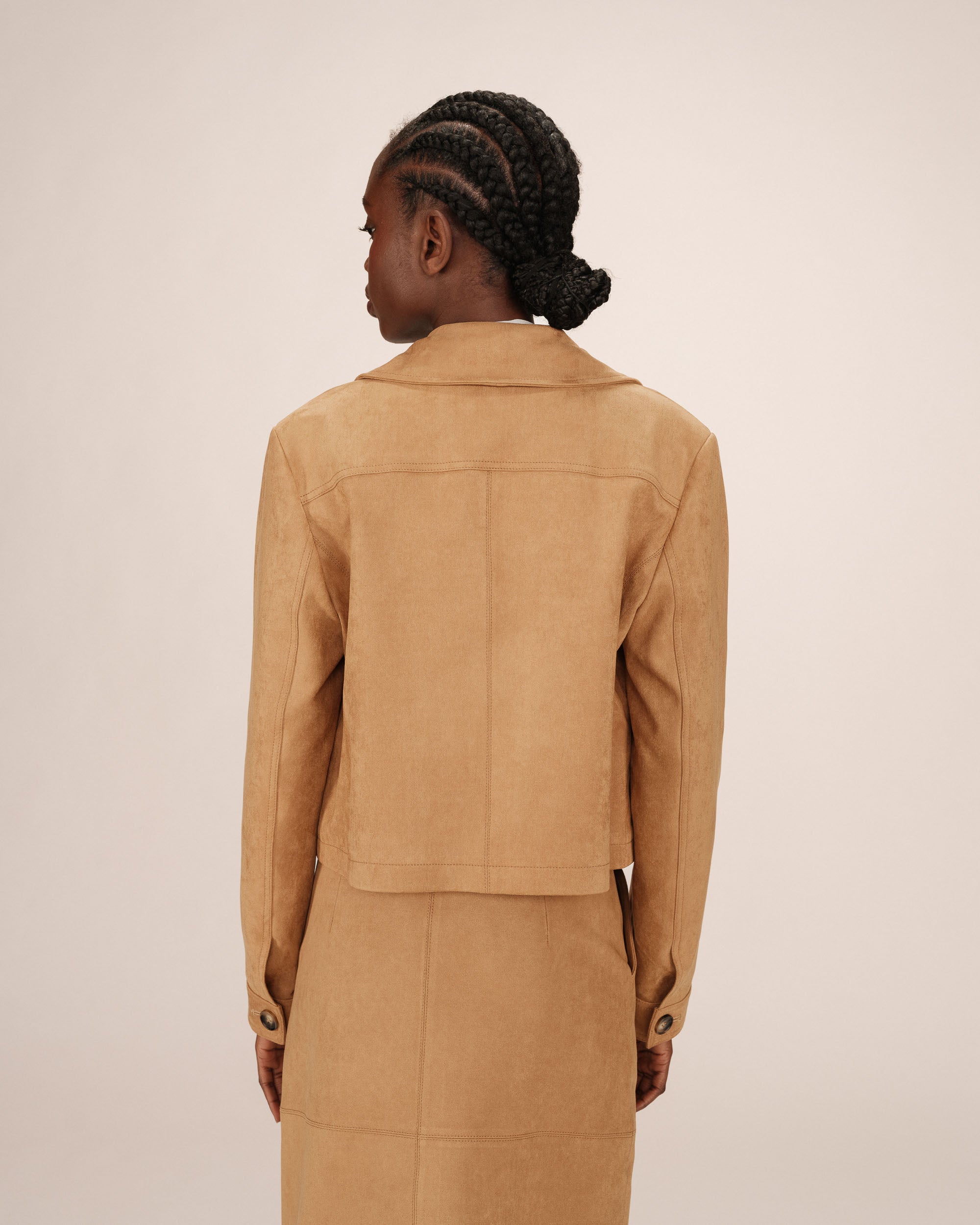 Suede-look jacket ocher Sullivan