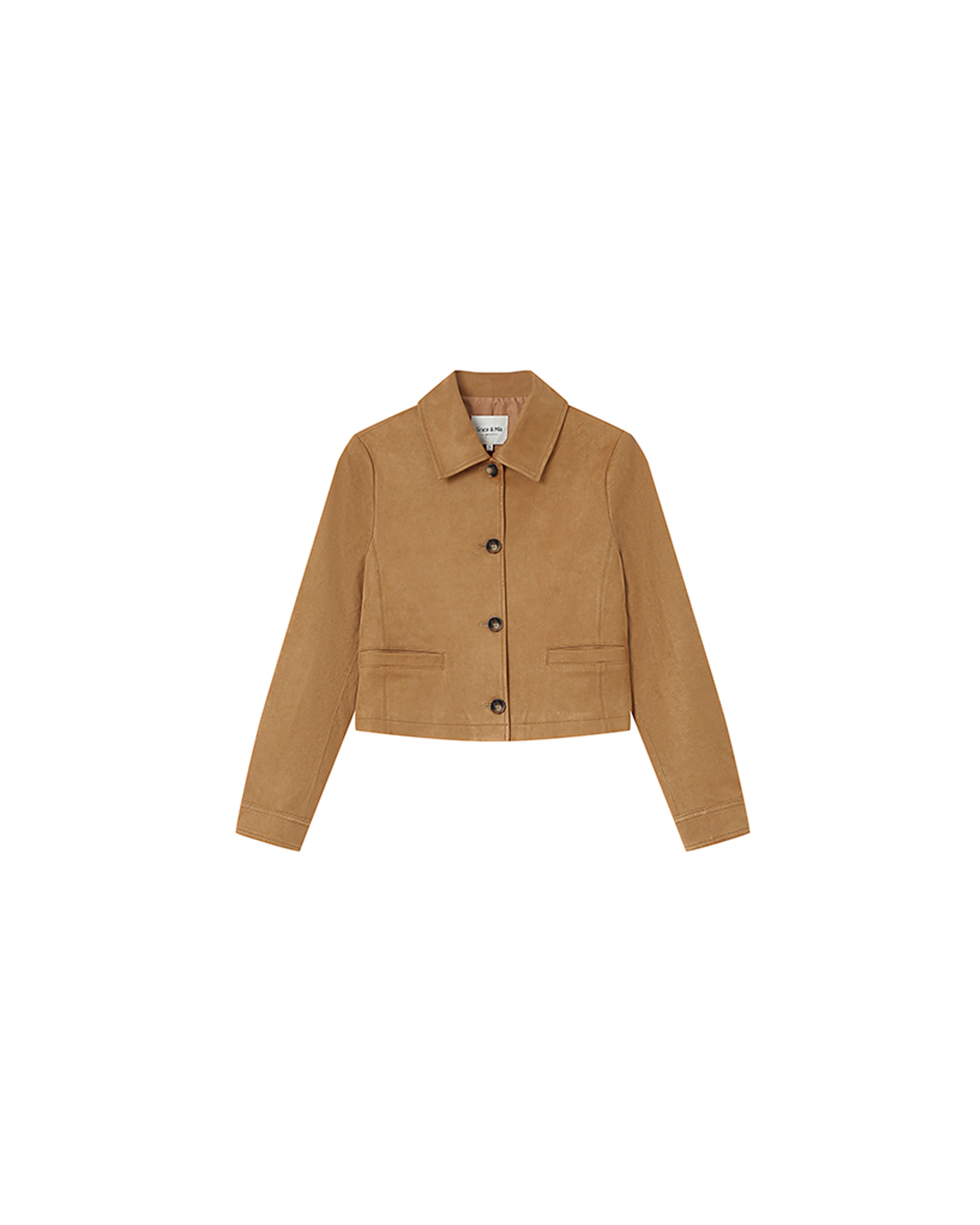 Suede-look jacket ocher Sullivan