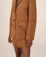 Suede-look blazer camel Shannon